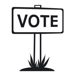 Black icon - voting sign