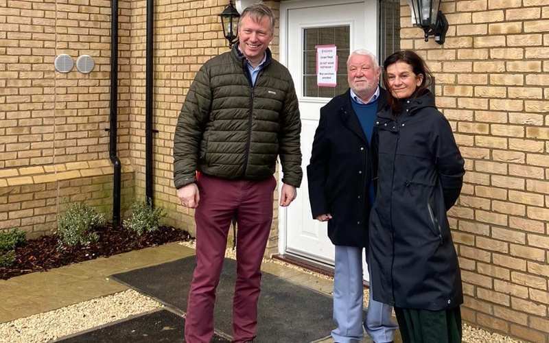 Members outside new build Council housing in Barrington.jpeg