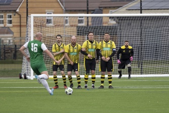 Official opening of the new Northstowe sports pavilion on Saturday 20th January 2024. Longstanton Football Club (yellow/black) play their first match on the new pitch against Litlington Football Club (green/white). LTR -  . Picture: davidjohnsonphotographic.co.uk